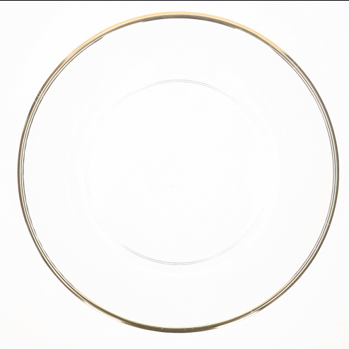 Podtalerz szklany (złoty pasek) Fi 33 cm