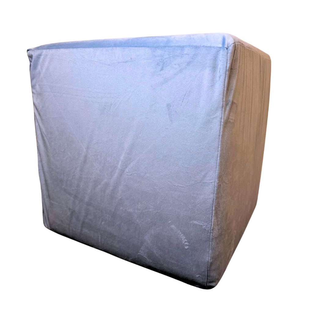 Pokrowiec na pufę - błękitny