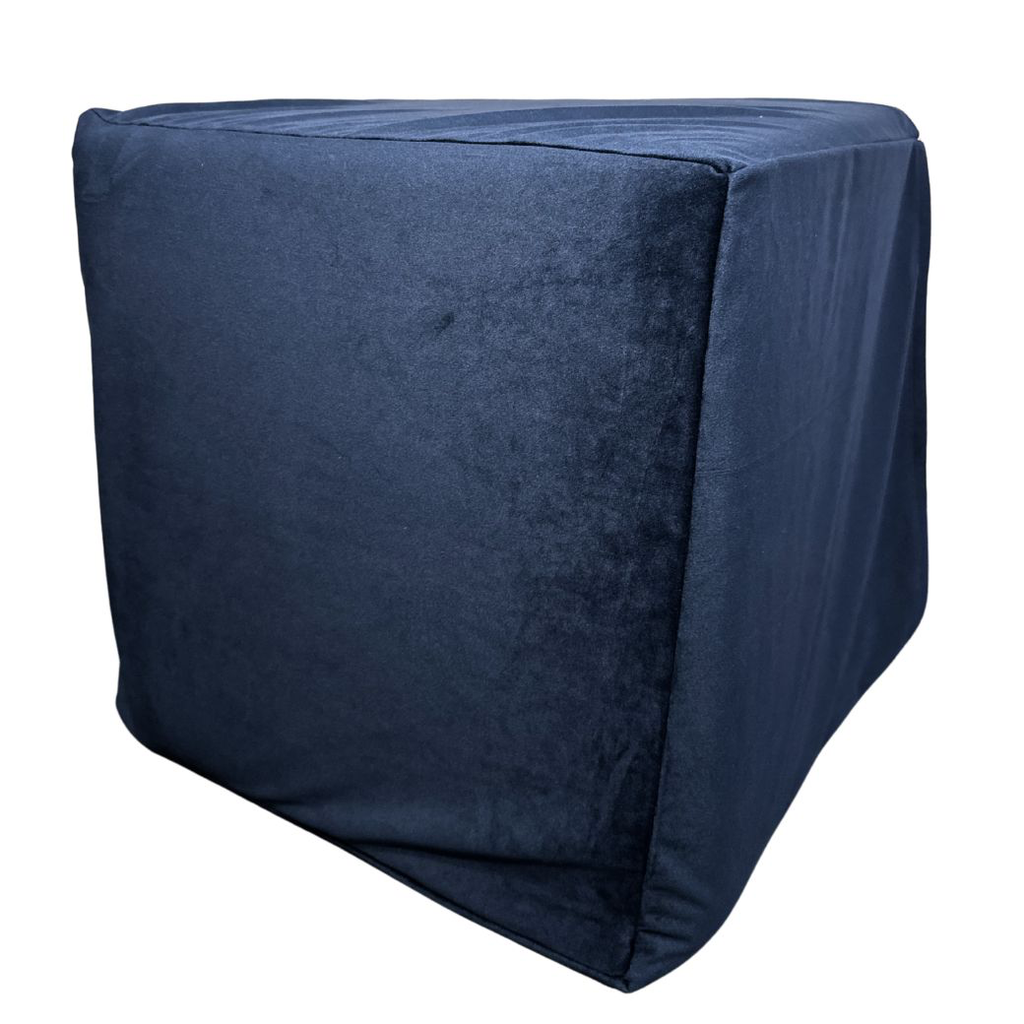 Pokrowiec na pufę - granatowy