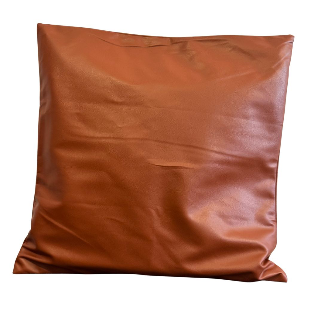 Poduszka - ekoskóra brązowa 