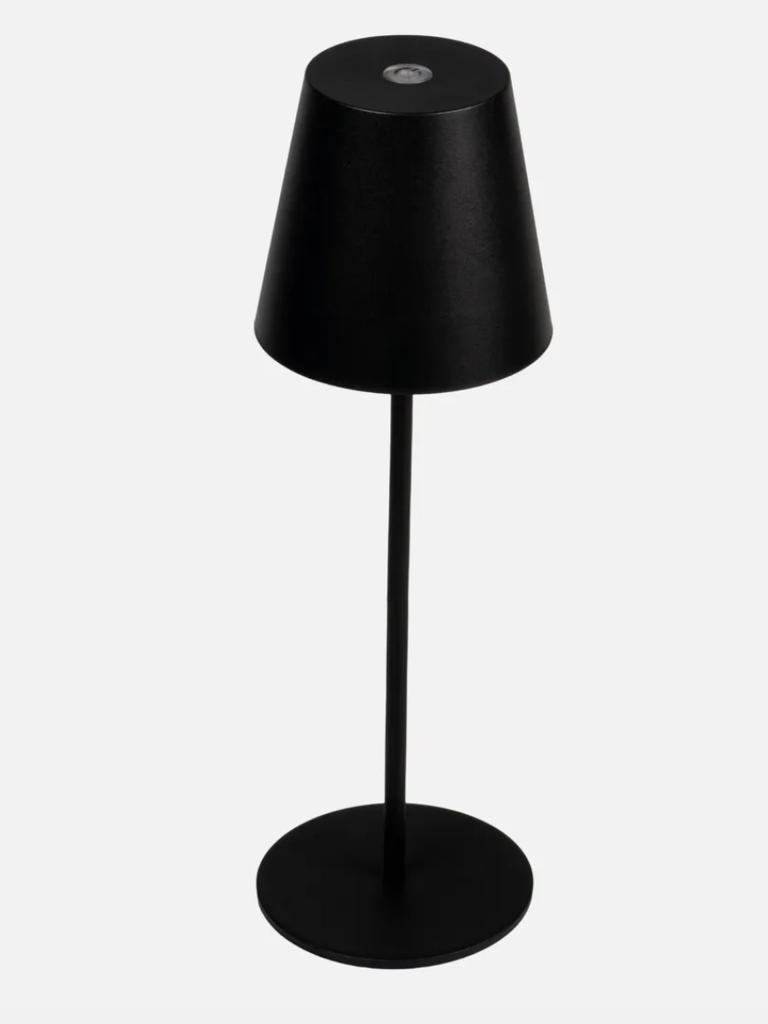 LAMPKA LED CZARNA 10h akumulator + kabel usb C wys 30cm